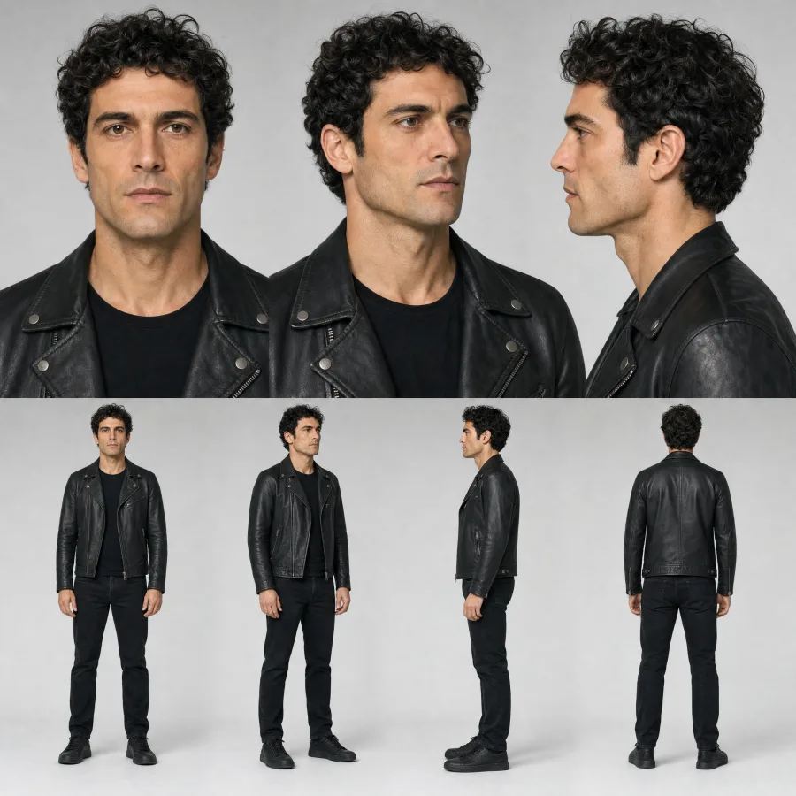 Dark leather source performer
